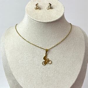 Classic Style Sports Bicycle Jewelry Set
